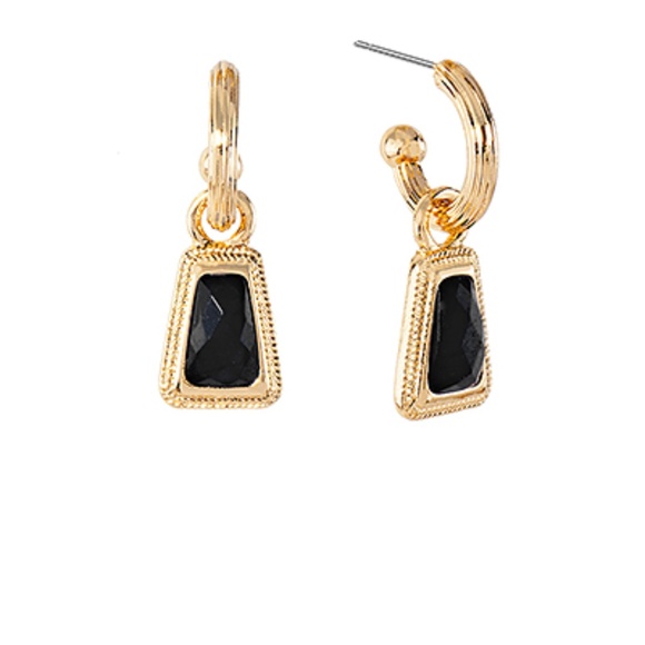 Trapezoid Stone Dangle Earrings - Picture 7 of 7